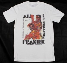 Muhammad Ali Vs Joe Frazier Thrilla in Manilla White T-shirt sizes Small-3XL