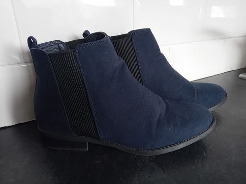 Blue faux suede - faux,
