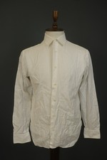 Salvatore Ferragamo White Cotton Long Sleeve Collared Button-Up Shirt Size L