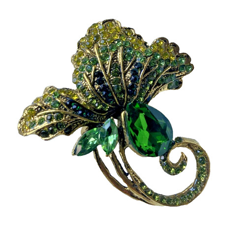 Large green faceted - green,