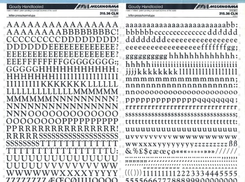 Mecanorma transfer lettering - mecanorma,