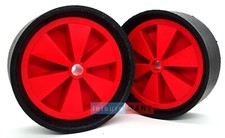 2 x Dinghy Launch Trolley Trailer  Wheels 10" Sand Hopper Solid Wheels Pair Red