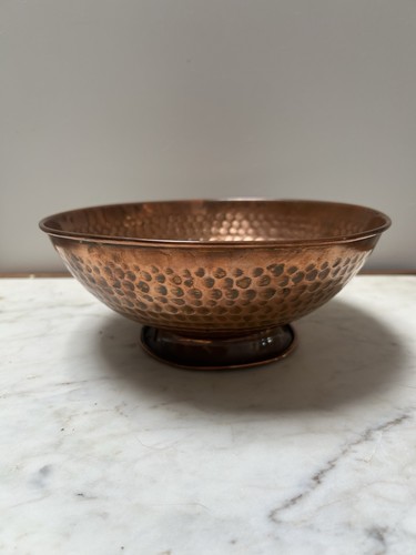 Copper hammered bowl - copper,