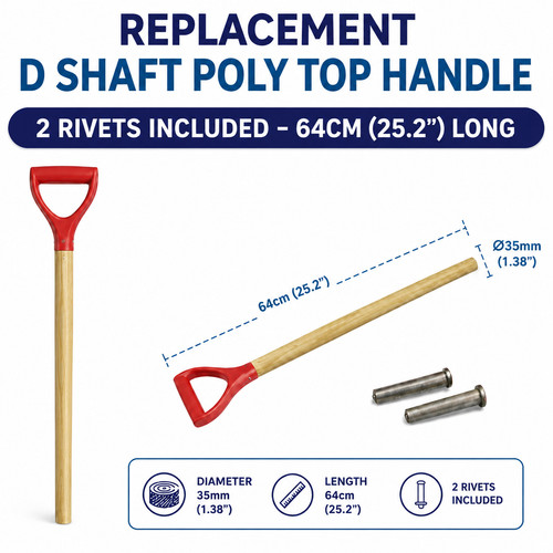 64cm poly top handle - 64cm,