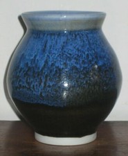 colourful studio pottery vase modernist form