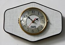 NEW 29cm Grey Wall Clock - Retro Formica Mid Century Style Vintage French Gift