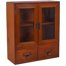  Retro Style Cabinet Kitchen Cupboard Wood Pantry Desktop Display
