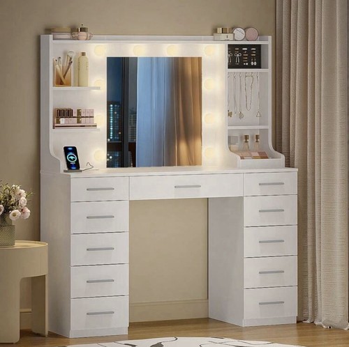 White dressing table vanity - white,