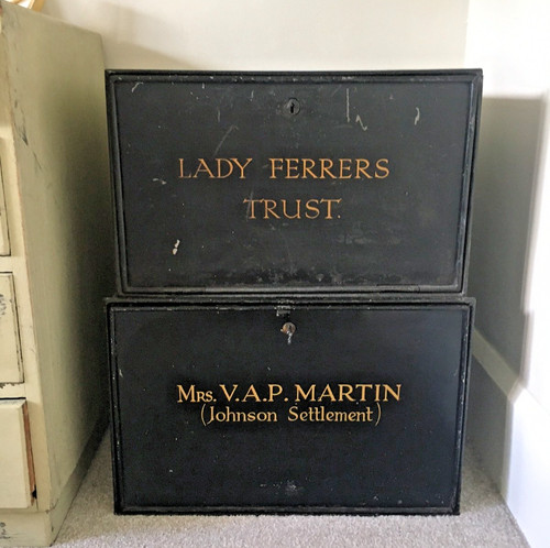 Antique metal deed box for - deed,