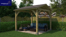 3x3m Wooden Gazebo with Apex