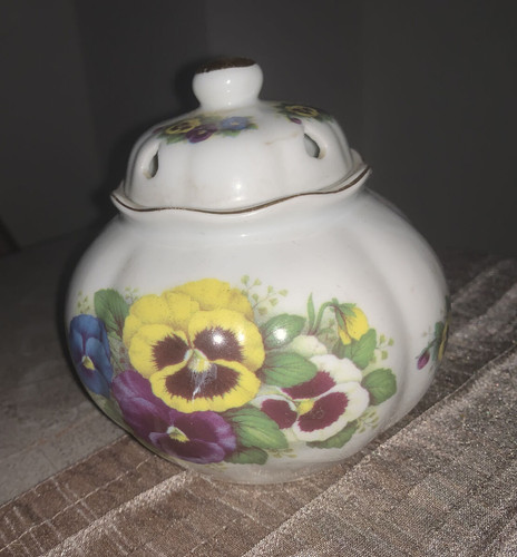 Vintage floral jar the - floral, by