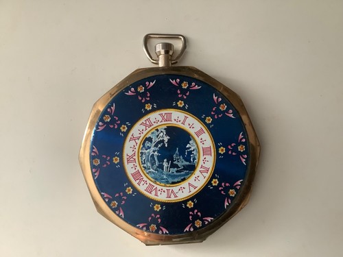 Powder compact fob watch style - compact,