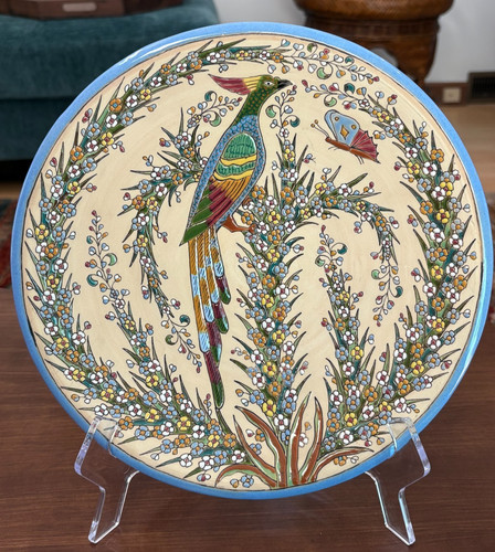 Spanish signed ceramic - ceramic, raised
