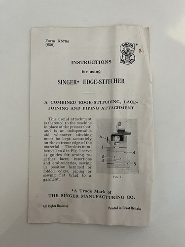 Singer vintage edge stitcher - singer,