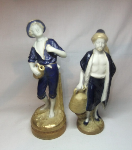 Pair royal dux porcelain - pair,