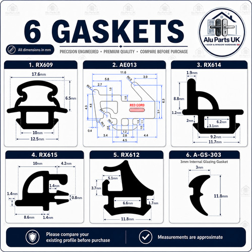 Aluk bifold door gasket rubber - aluk,