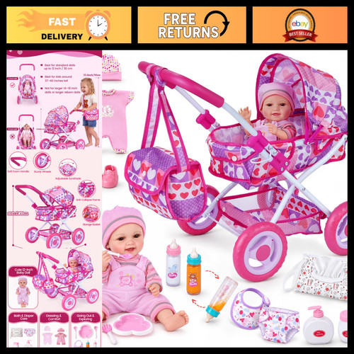 Baby doll stroller set with - baby,