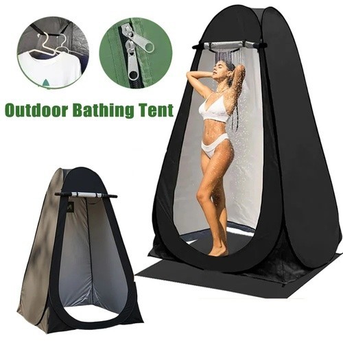 Pop shower tent - up,