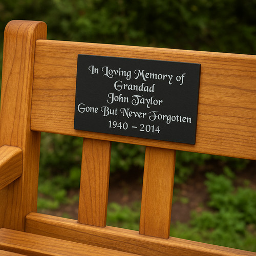 Custom engraved slate bench - engraved,