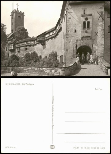 Postcard eisenach wartburg - eisenach,