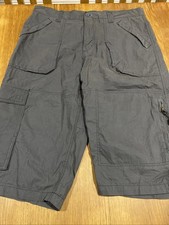 Mens Clothes size XL 38W Next Grey Cotton Long Cargo Shorts