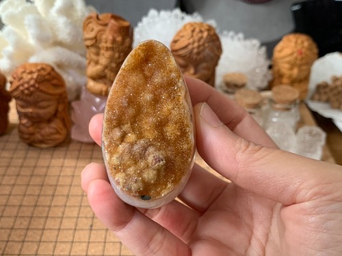 Natural citrine geode quartz - natural,