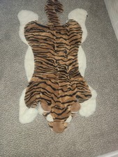 Faux Fur Tiger Skin Rug With