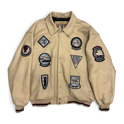 Vintage avirex leather jacket - avirex,
