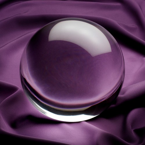 Clear crystal ball - clear, sphere