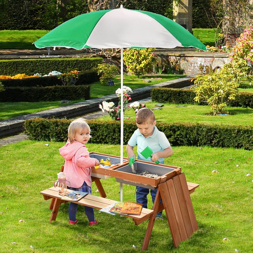 Kids picnic table sand - kids, table,
