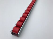 roller track flow rail roller gravity conveyor with plastic wheels dia 28 mm red