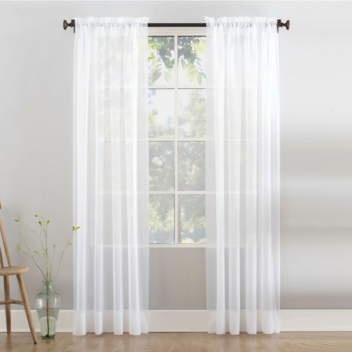 Voile curtains pair - voile,