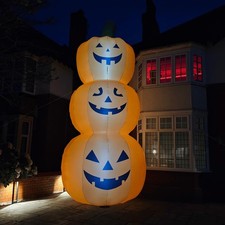 Factory Seconds: Giant: 20ft Inflatable Halloween Stacked Pumpkin with 28 LEDs