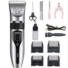 Wireless Electric Pet Hair Trimmer Cat Dog Grooming Clippers Quiet Shaver 12 Kit