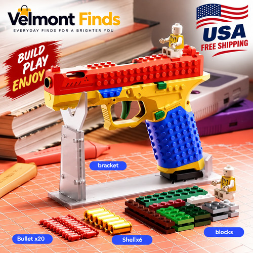 Building block pistol shell - block,