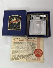 Vintage Polo Automatic Lighter - Made in England - Vintage 1950s box & papers