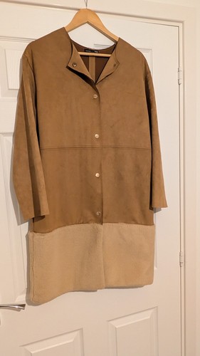 Zara ladies beige camel faux - zara,
