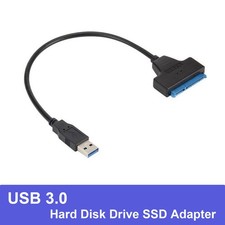 USB 3.0 To SATA 22 Pin 2.5 Inch Hard Disk Drive SSD Adapter Connector Lead Cable