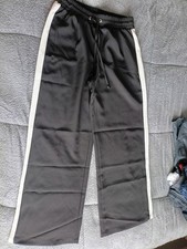 QED London Black Wide Legged Trousers Size 12