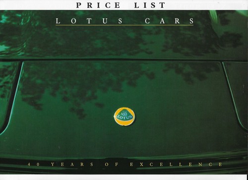 Lotus esprit excel - price, and