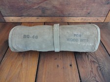 WWII U.S. Army Russell Jennings Irwin BG-46 Auger Bit Set in Canvas Roll