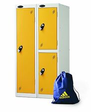 Low / Space Saving All Steel Staff Storage Lockers Door Quantity & Colour Choice