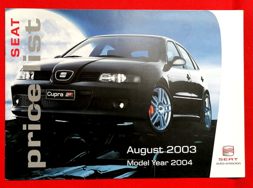 2003 seat price - 2003-04, list