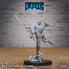 Shaolin Warrior Monk 3D Print D&D Tabletop Gaming Figures - Epic Miniatures