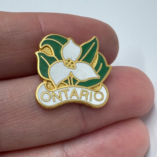 Ontario trillium flower lapel - ontario,