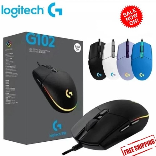 Logitech g102 mouse usb wired - usb,