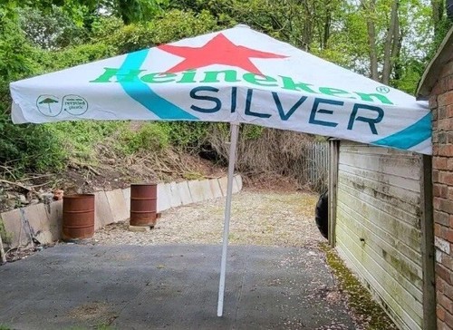 Large heineken parasol with - heineken,