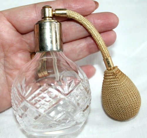 Vintage cut glass perfume - cut,