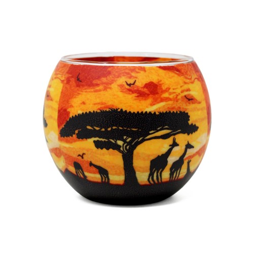 Glass tealight holder girafe - holder,
