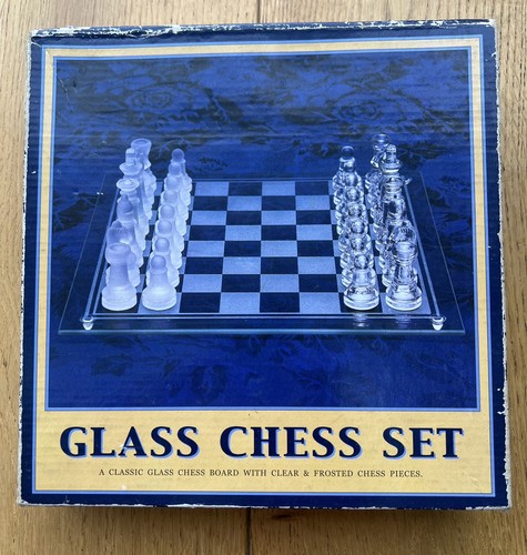 Traditional glass chess set - glass,